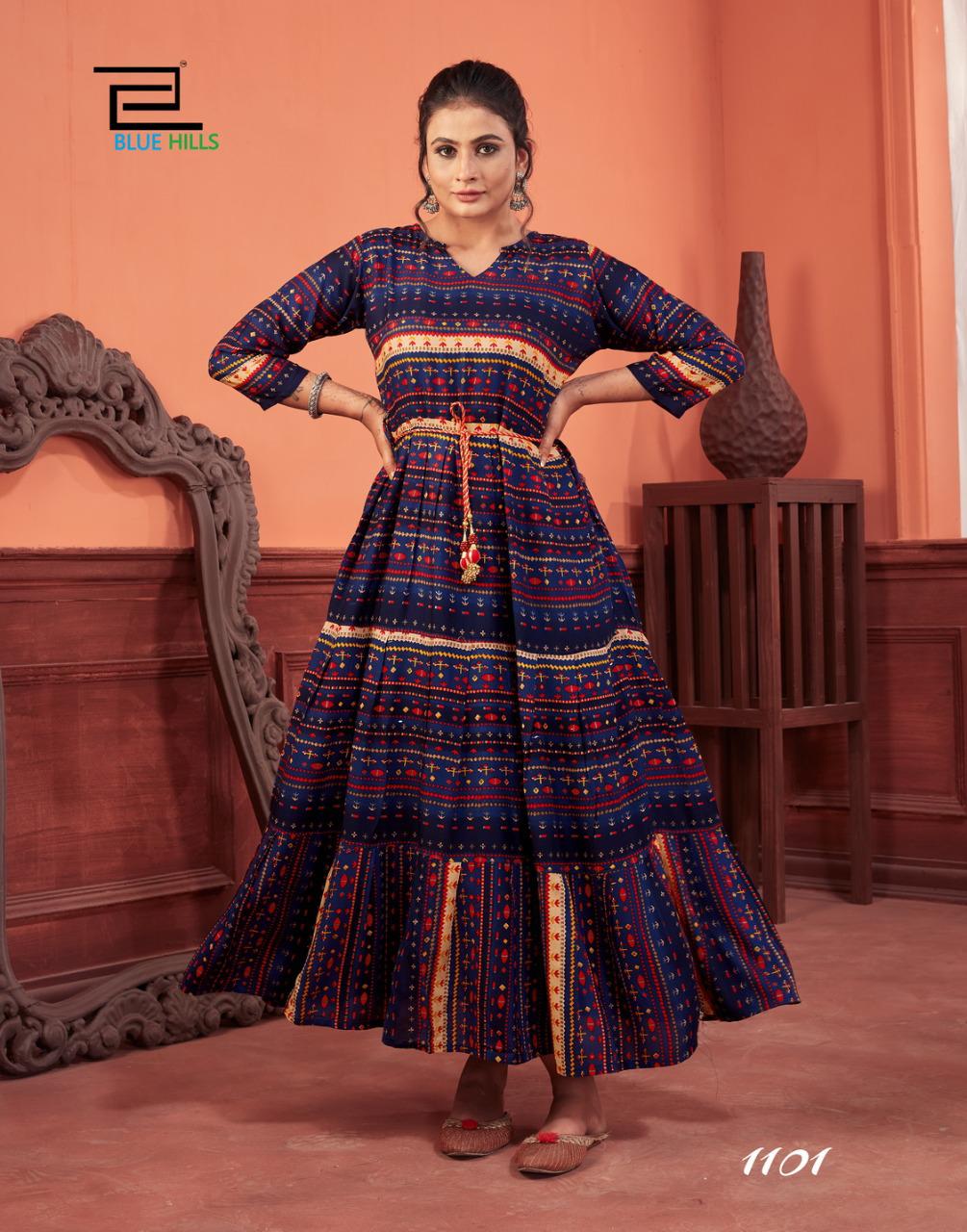 blue hills Special Vol 1 rayon catchy look Long kurti catalog