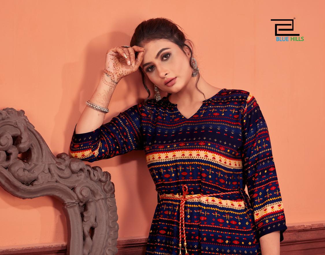 blue hills Special Vol 1 rayon catchy look Long kurti catalog