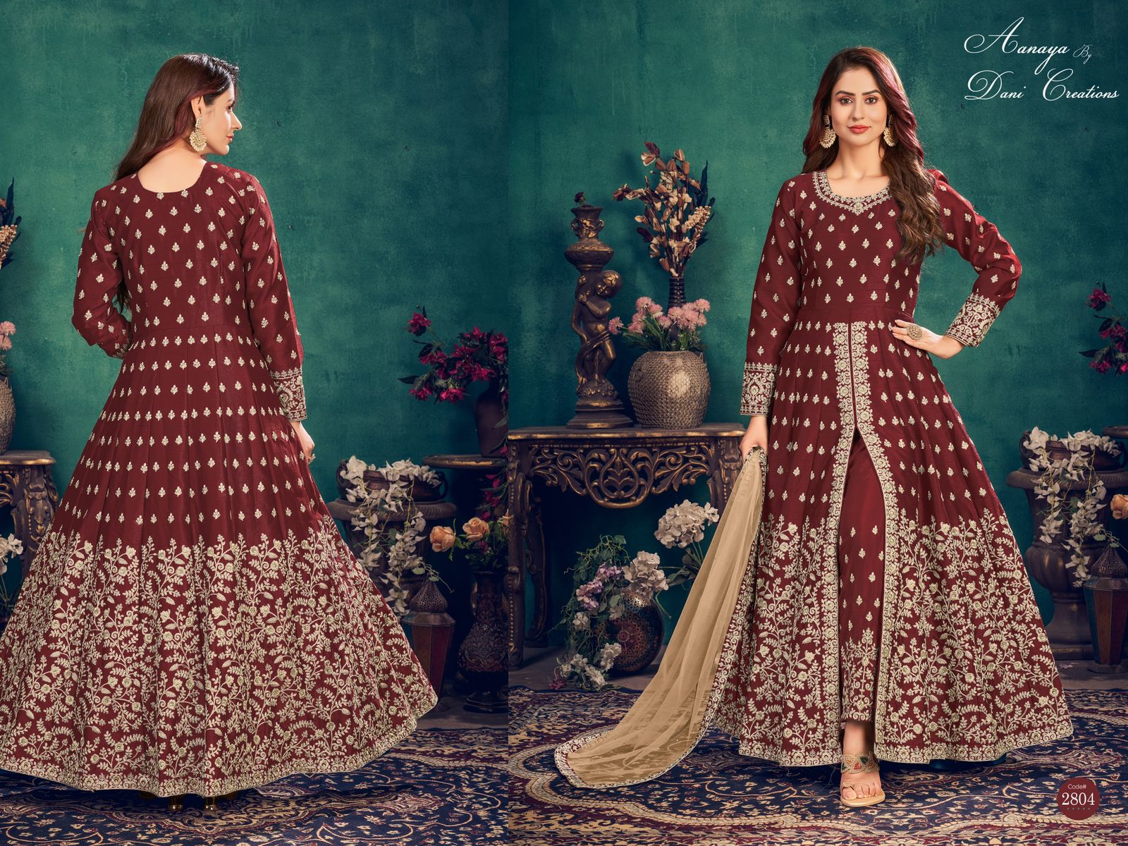 dani aanaya 2800 series vol 128 art silk regal look salwar suit catalog