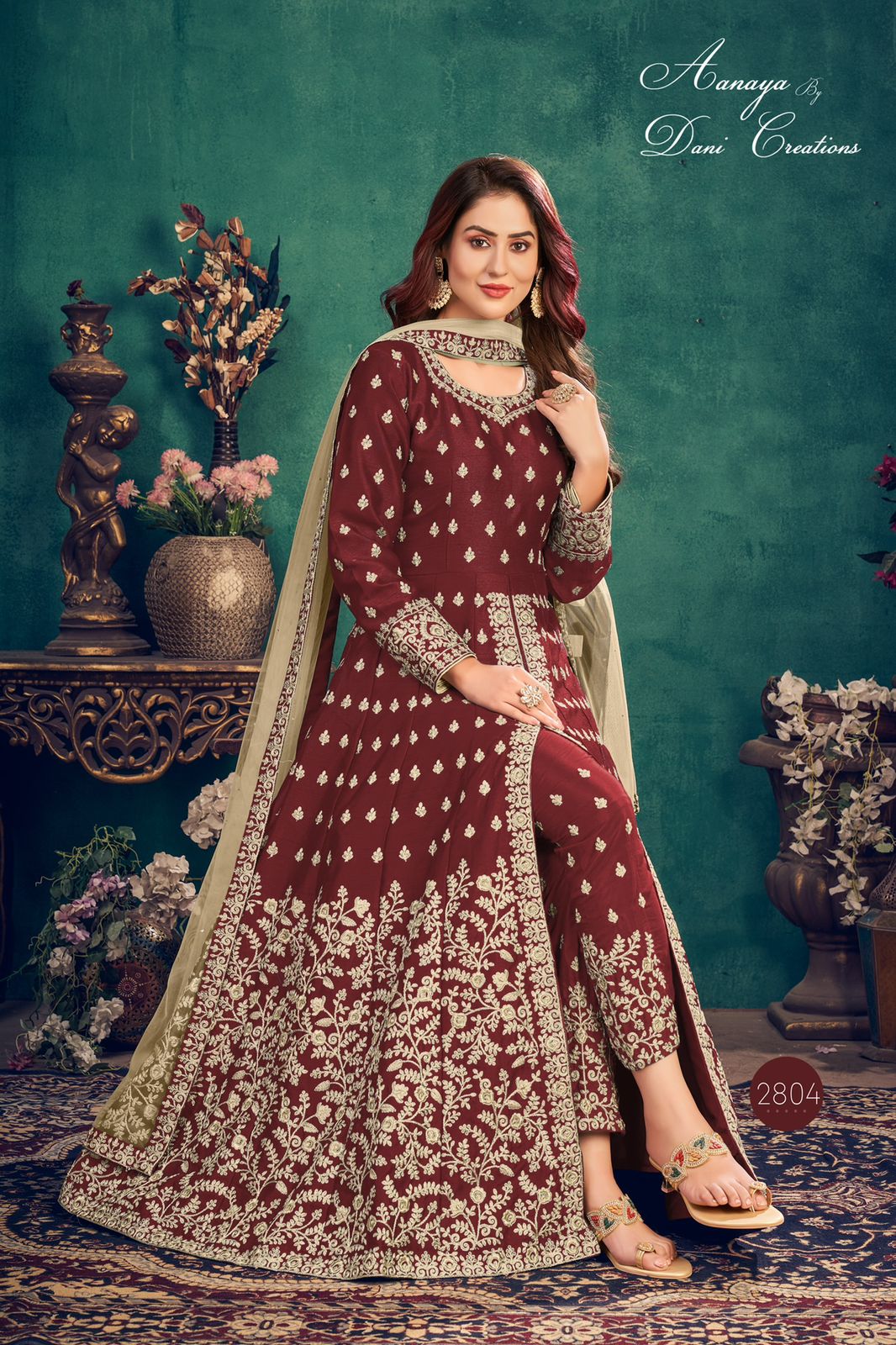 dani aanaya 2800 series vol 128 art silk regal look salwar suit catalog