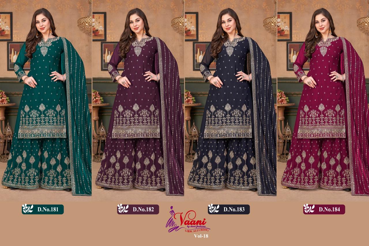 dani vaani vol 18 georgette Regal look salwar suit catalog