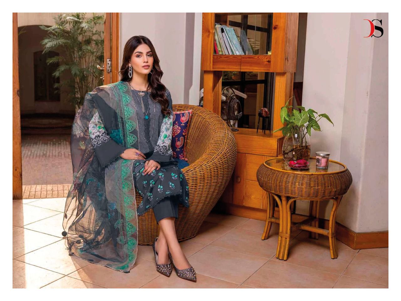 deepsy suit ainq 22 cotton attrective print salwar suit with chiffon dupatta catalog