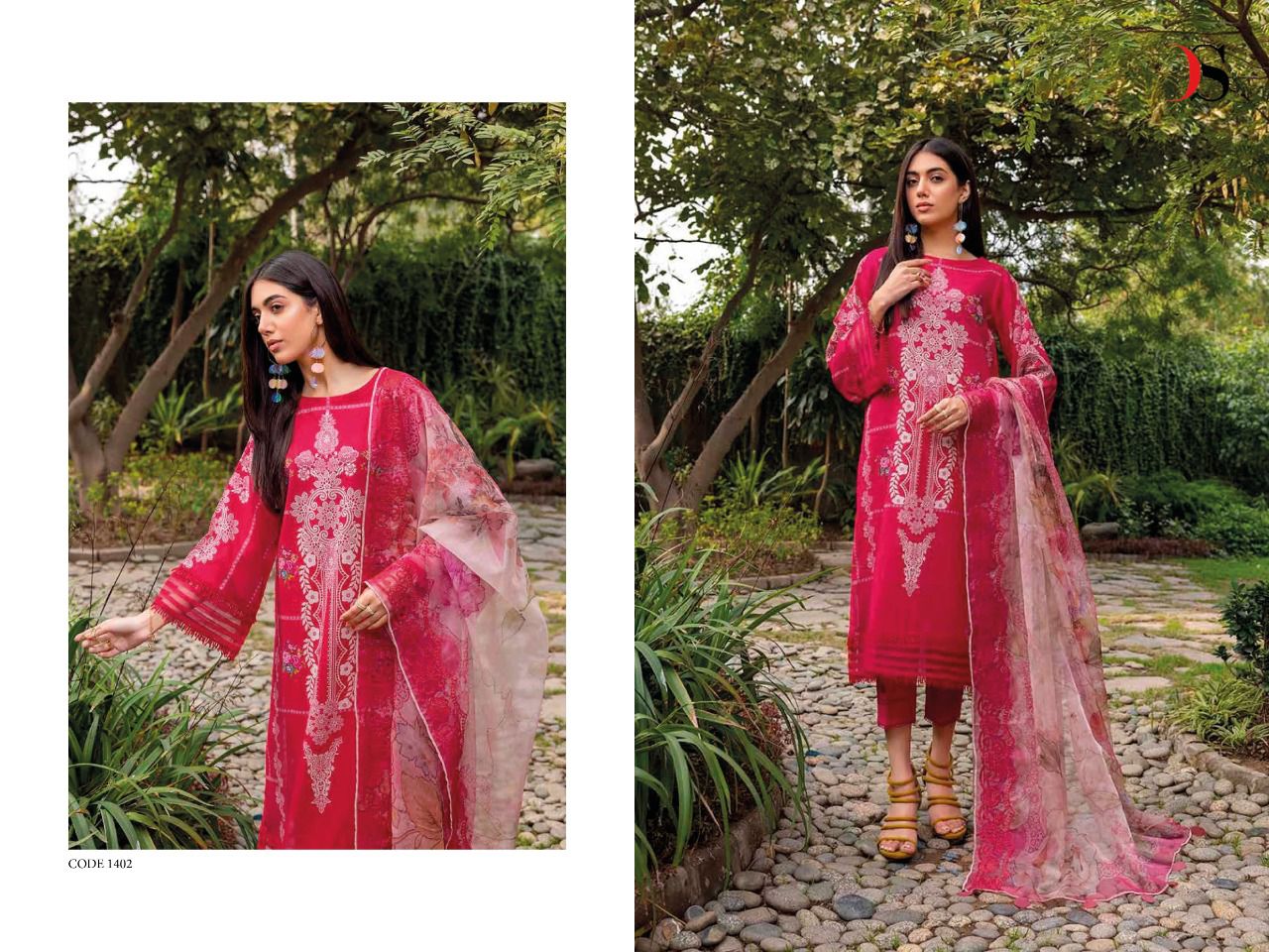 deepsy suit ainq 22 cotton attrective print salwar suit with chiffon dupatta catalog