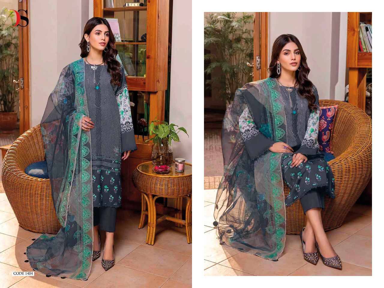 deepsy suit ainq 22 cotton attrective print salwar suit with chiffon dupatta catalog