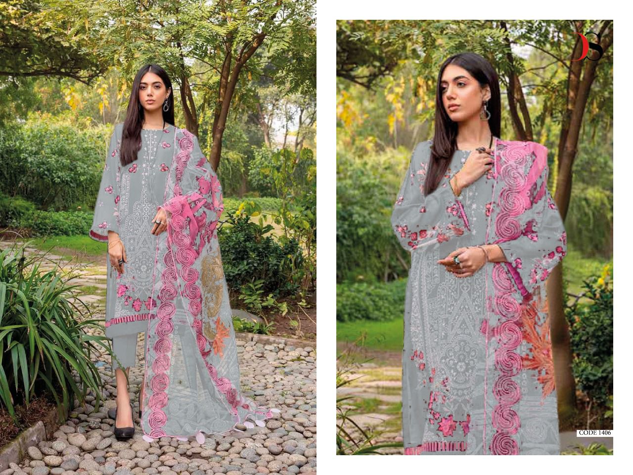 deepsy suit ainq 22 cotton attrective print salwar suit with chiffon dupatta catalog