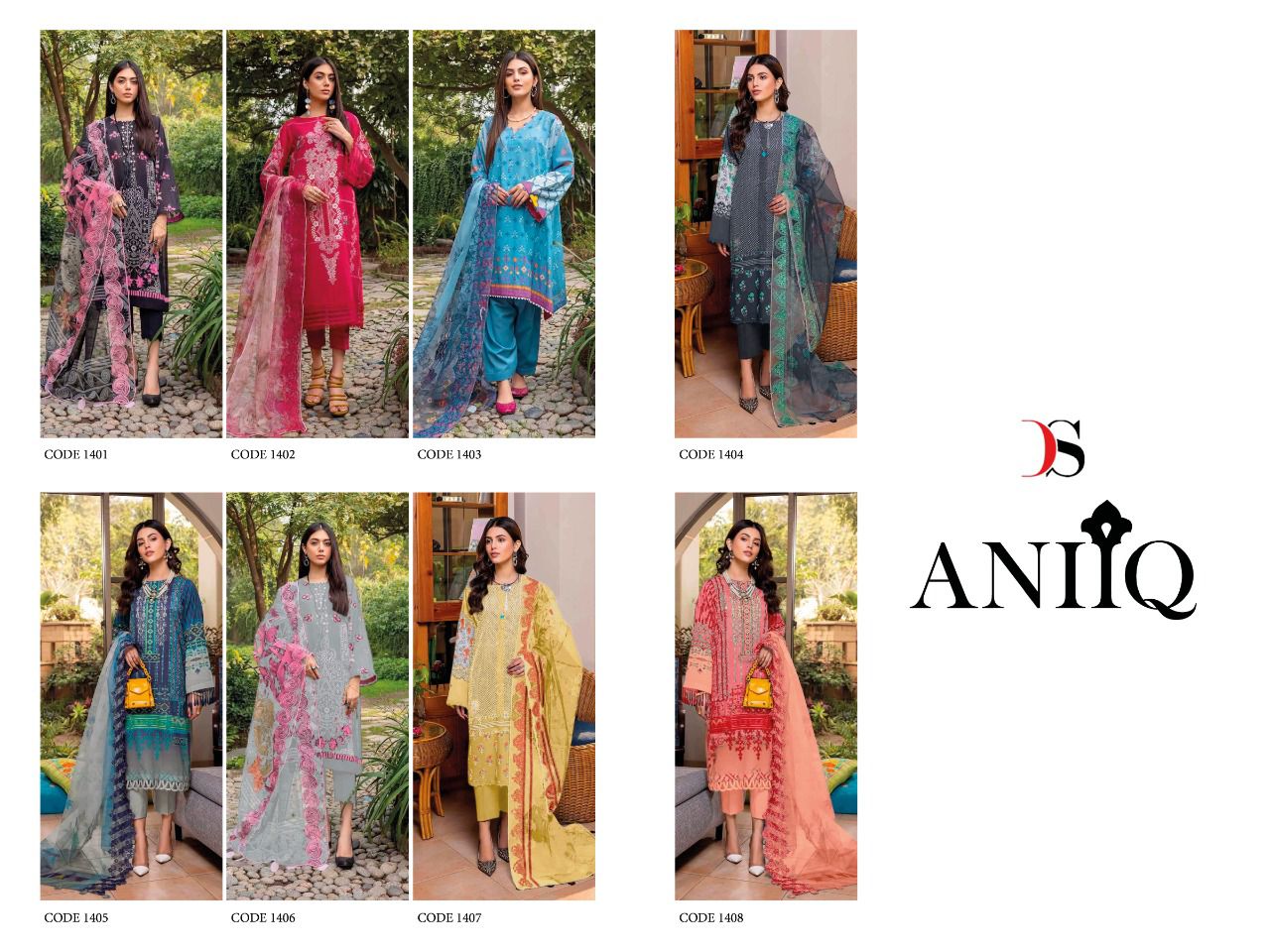 deepsy suit ainq 22 cotton attrective print salwar suit with chiffon dupatta catalog