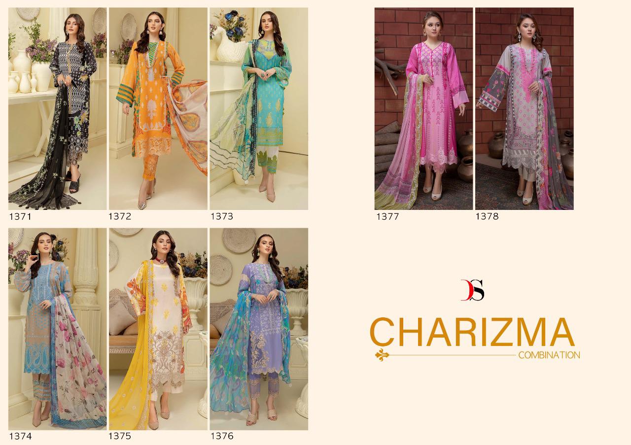 deepsy suit Charizma Combianrion cotton authentic fabric salwar suit with chiffon dupatta catalog