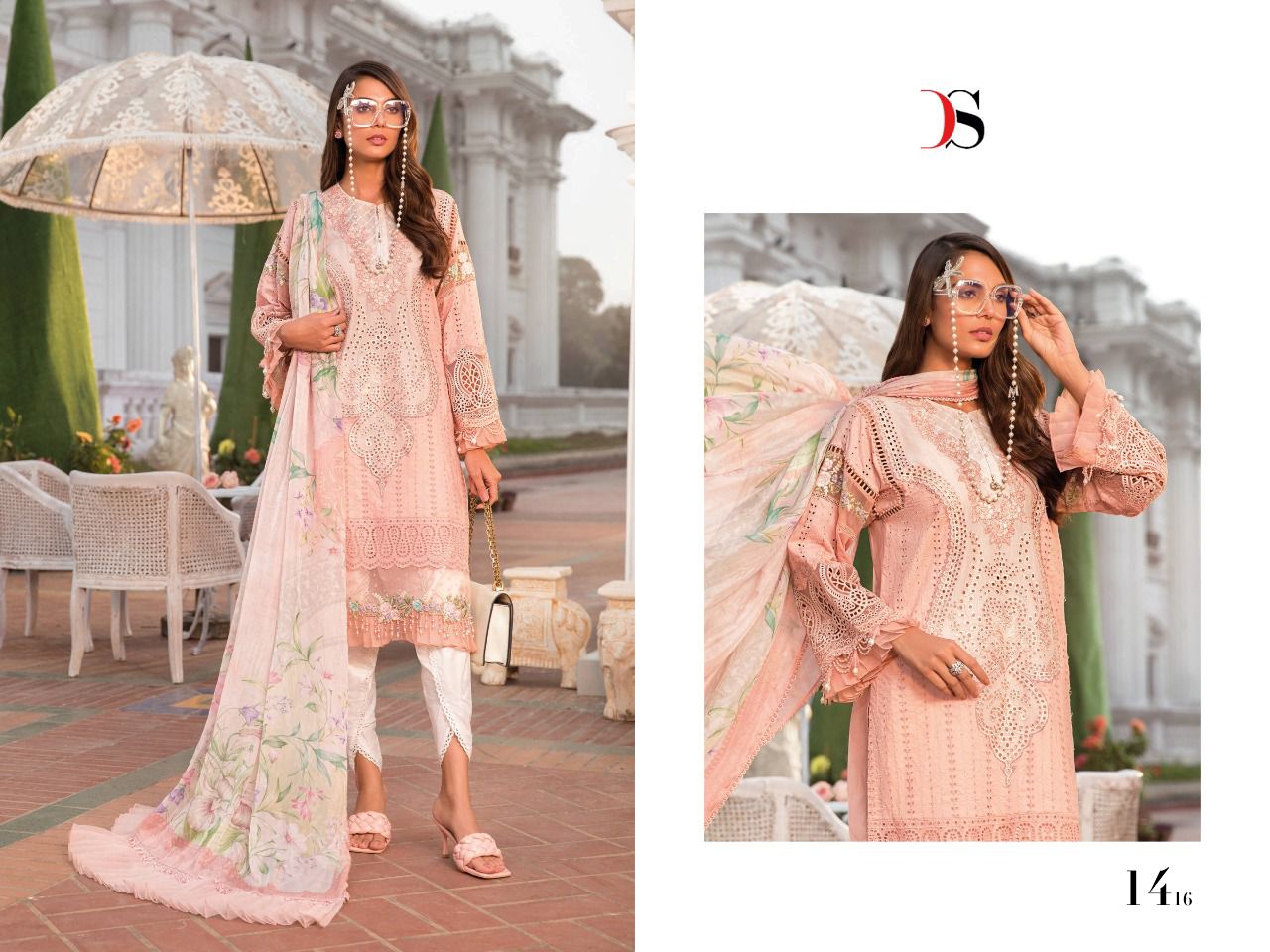 deepsy suit mariab lawn 22 cotton festive look salwar suit catlog with chiffon dupatta