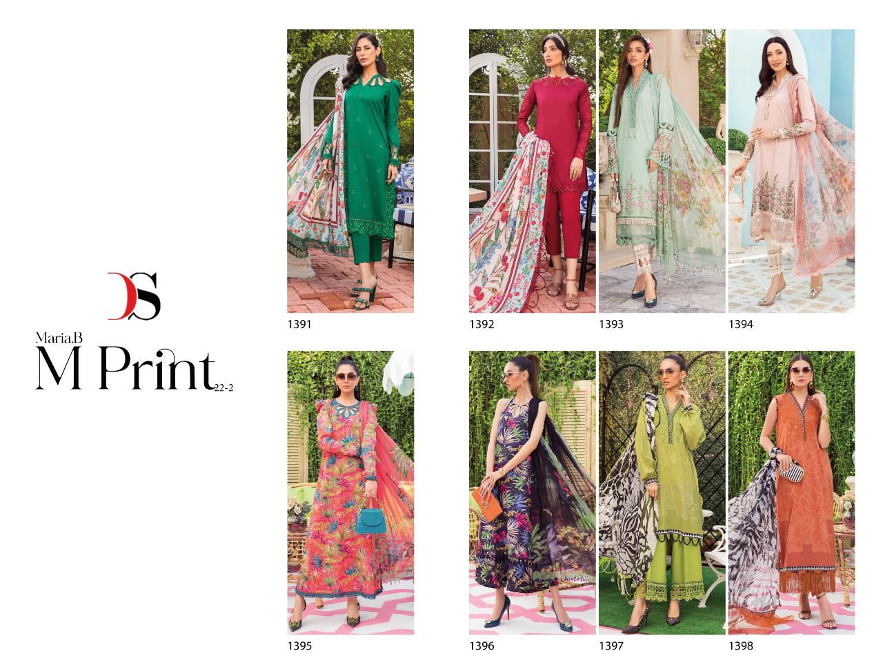 deepsy suit Mariab mprint 22  2 cotton decent look salwar suit  catalog with chiffon dupatta