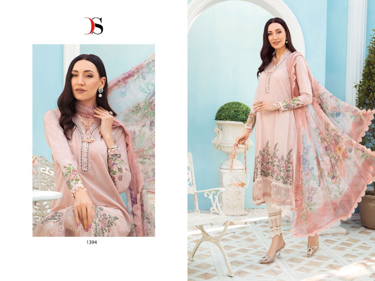 deepsy suit Mariab mprint 22  2 cotton decent look salwar suit  catalog with chiffon dupatta