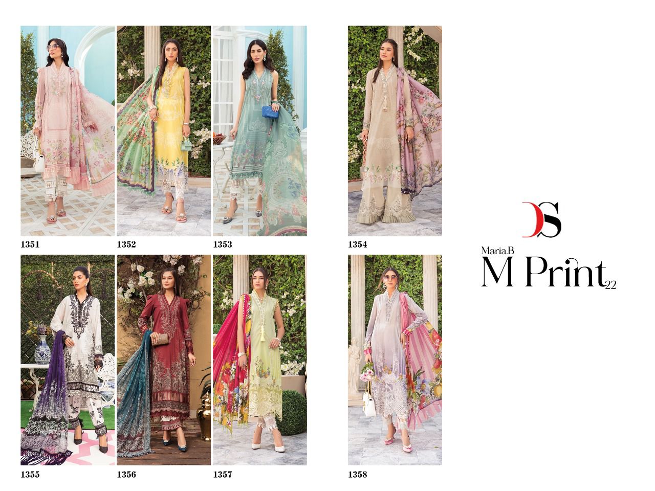 deepsy suit Mariab mprint 22 cotton regal look salwar suit  catalog with chiffon dupatta