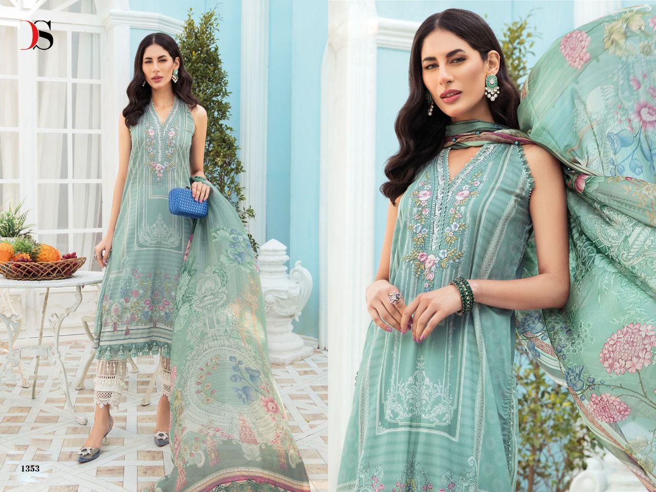 deepsy suit Mariab mprint 22 cotton regal look salwar suit  catalog with chiffon dupatta