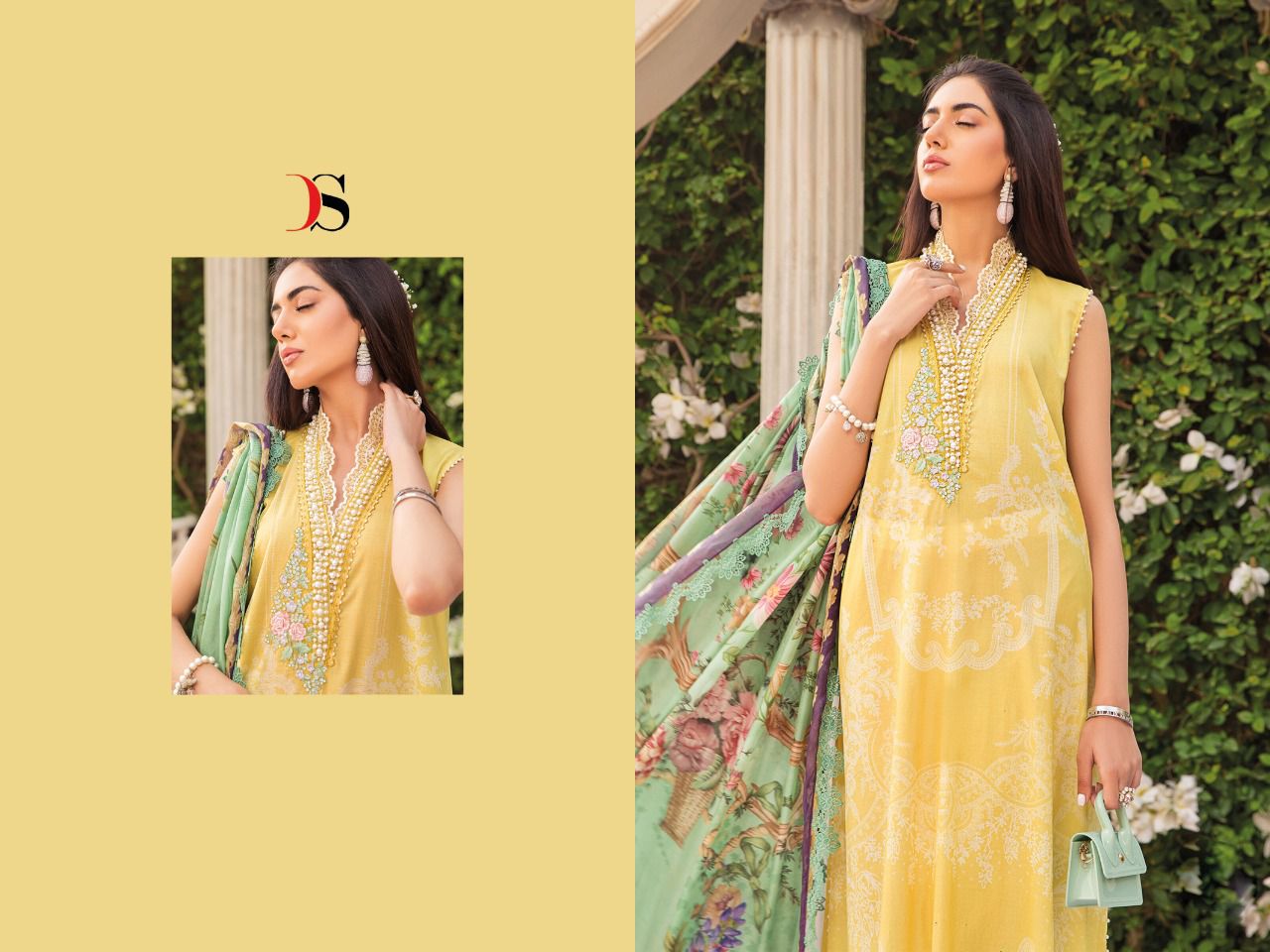 deepsy suit Mariab mprint 22 cotton regal look salwar suit  catalog with chiffon dupatta