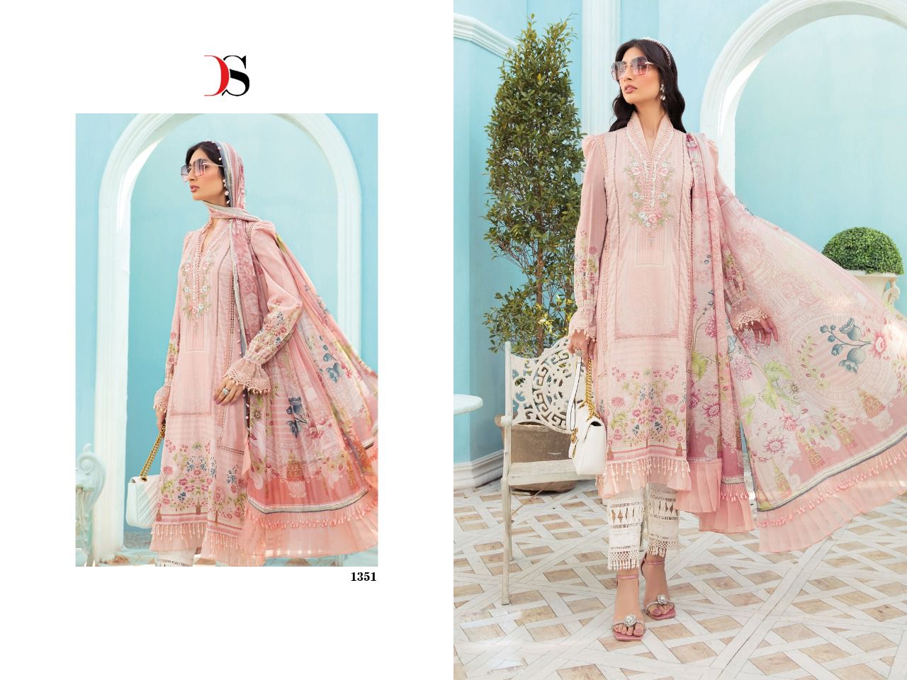 deepsy suit Mariab mprint 22 cotton regal look salwar suit  catalog with chiffon dupatta