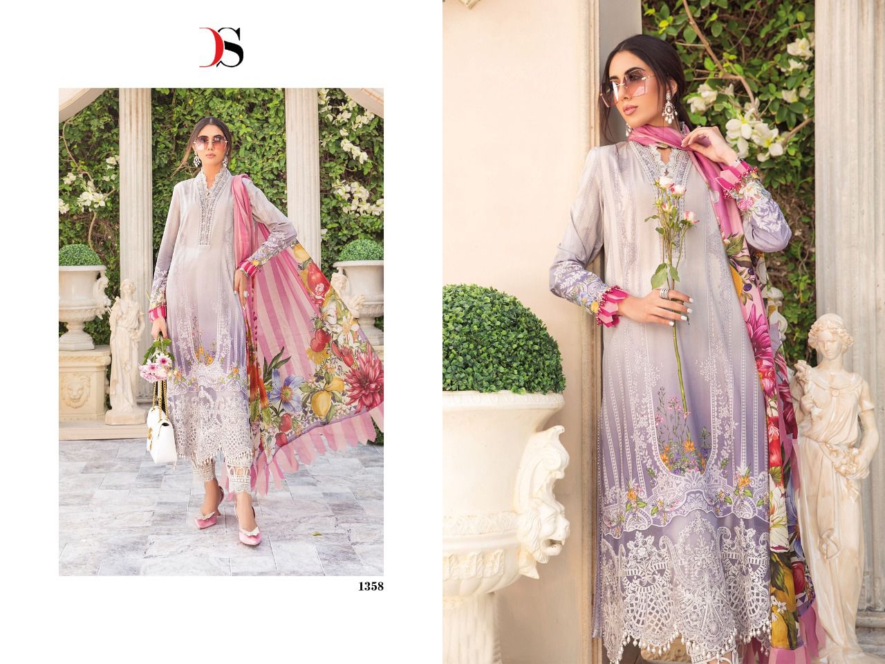 deepsy suit Mariab mprint 22 cotton regal look salwar suit  catalog with chiffon dupatta