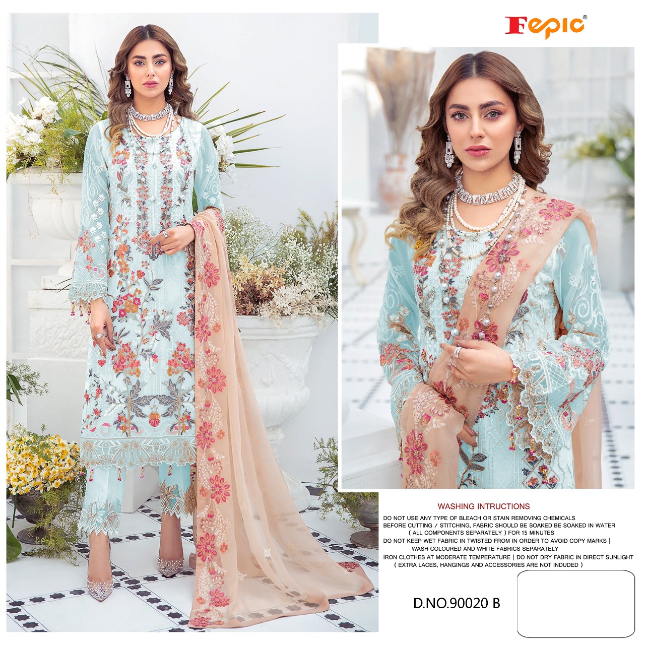 fepic rosemeen 90020 b georgette catchy look salwar suit single