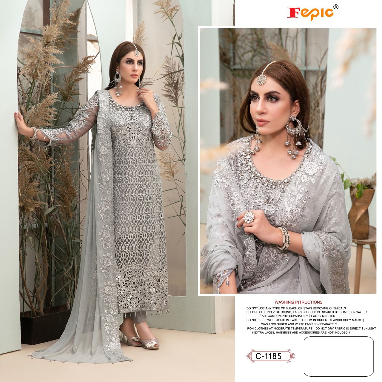 fepic rosemeen c 1185  net graceful look salwar suit single