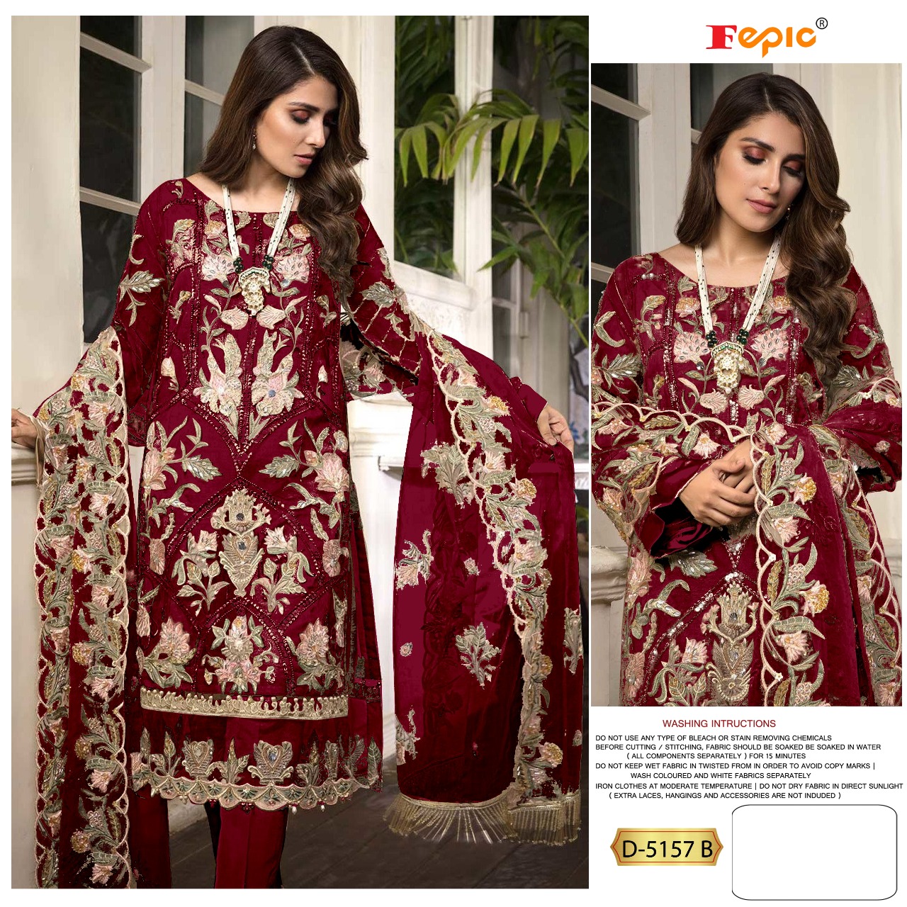 fepic rosemeen d 5157 b georgette catchy look salwar suit single