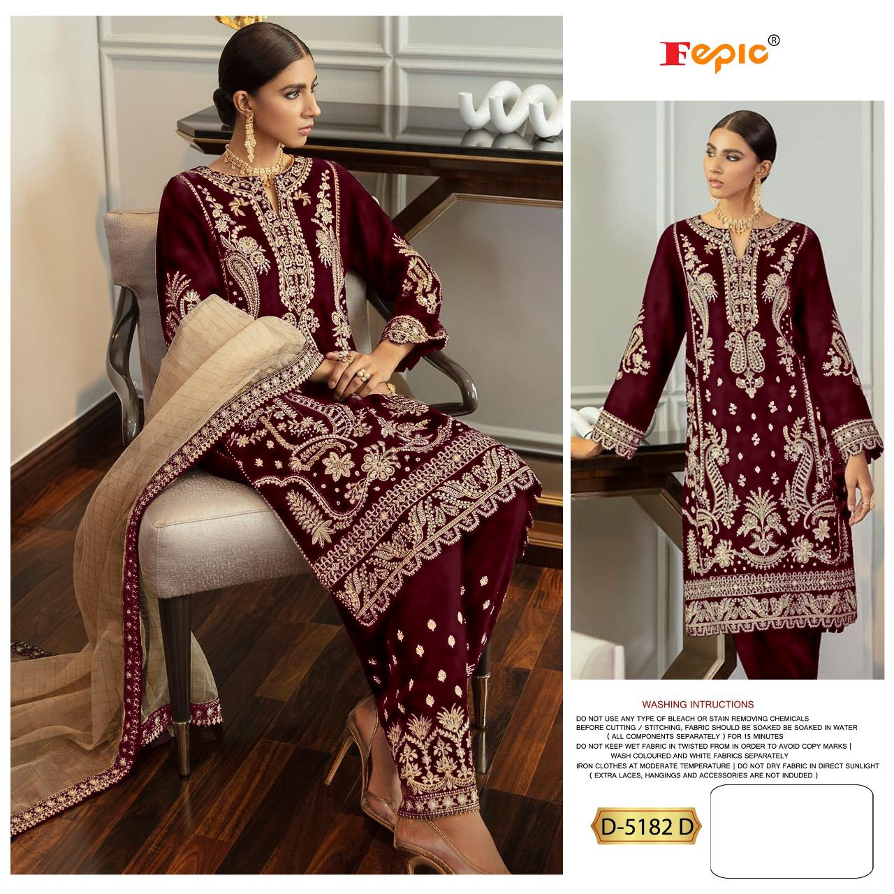 fepic rosemeen d 5182 georgette astonishing look salwar suit catalog