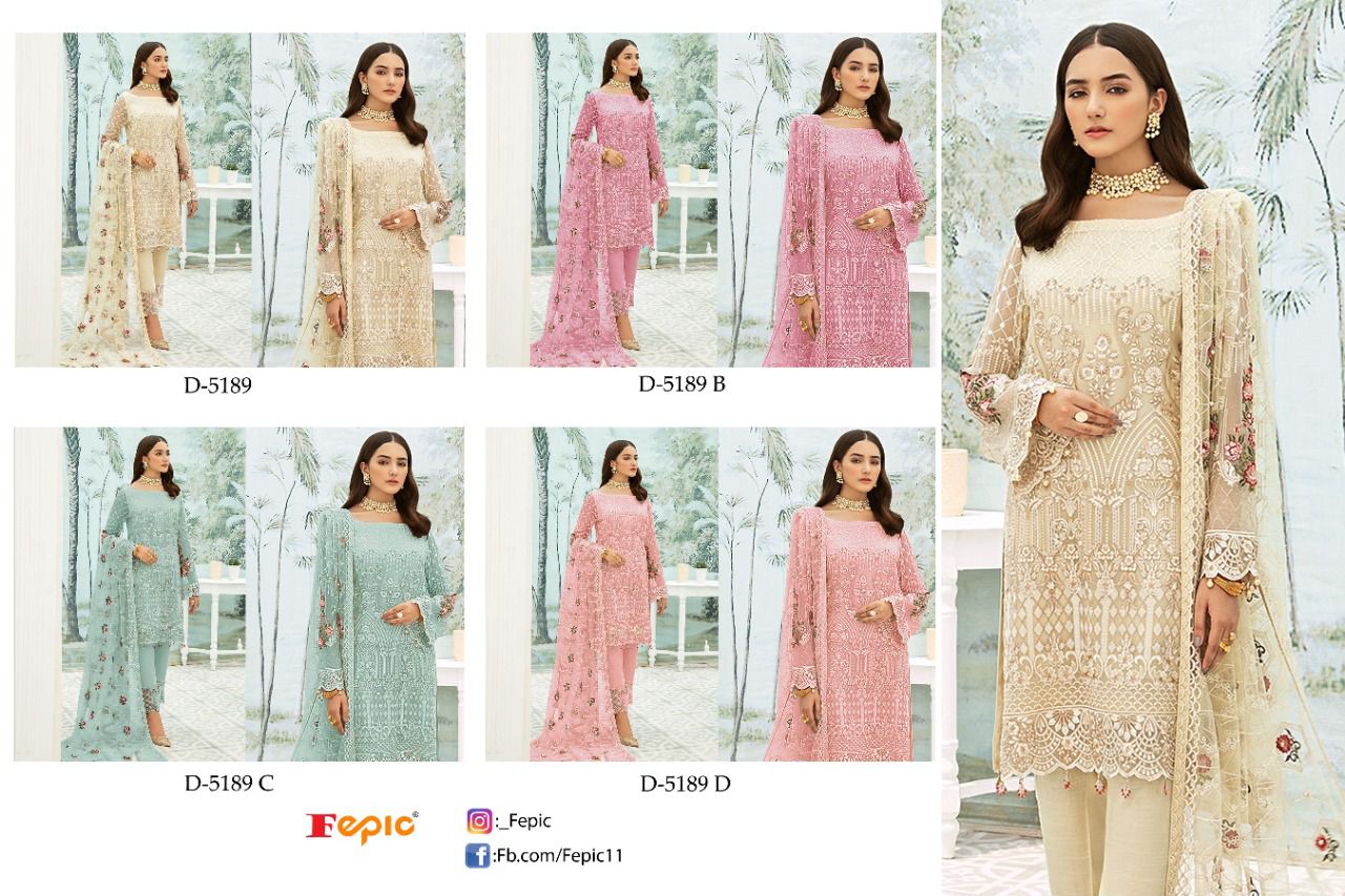 fepic rosemeen d 5189 georgette astonishing look salwar suit catalog