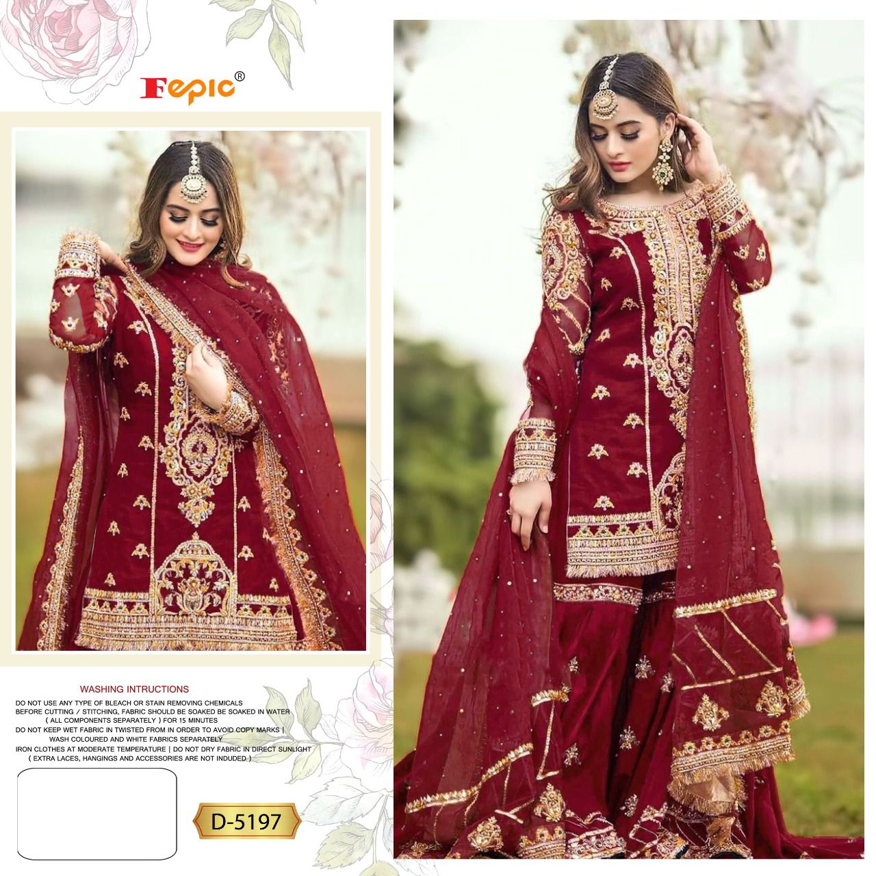 fepic rosemeen d 5197 georgette attractive look salwar suit single