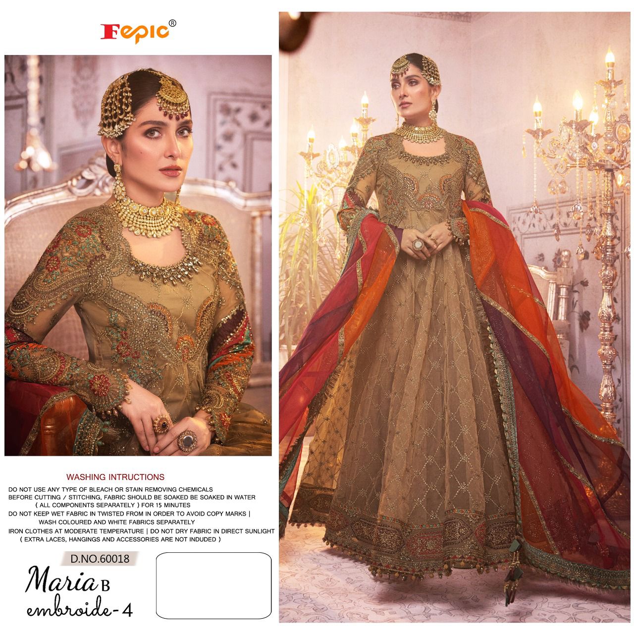 fepic rosemeen maria b embroide 4 georgette gorgeous look  salwar suit catalog