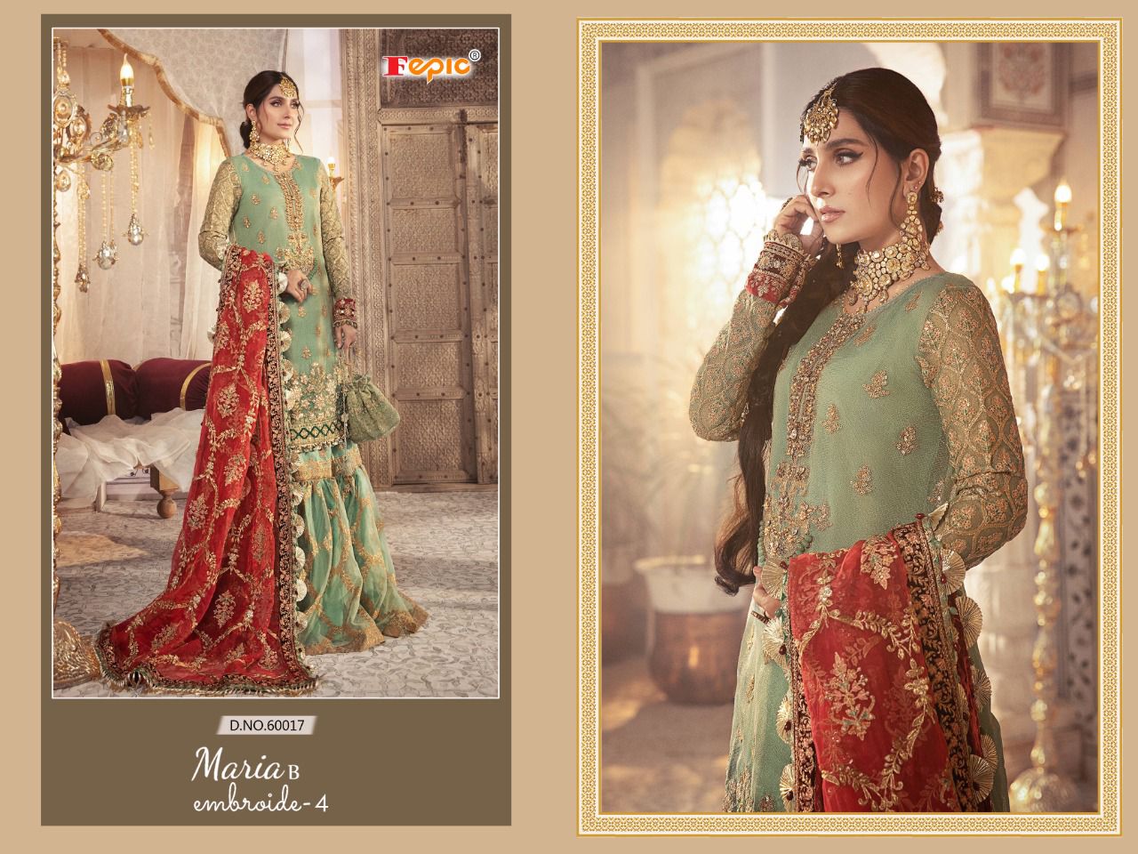 fepic rosemeen maria b embroide 4 georgette gorgeous look  salwar suit catalog