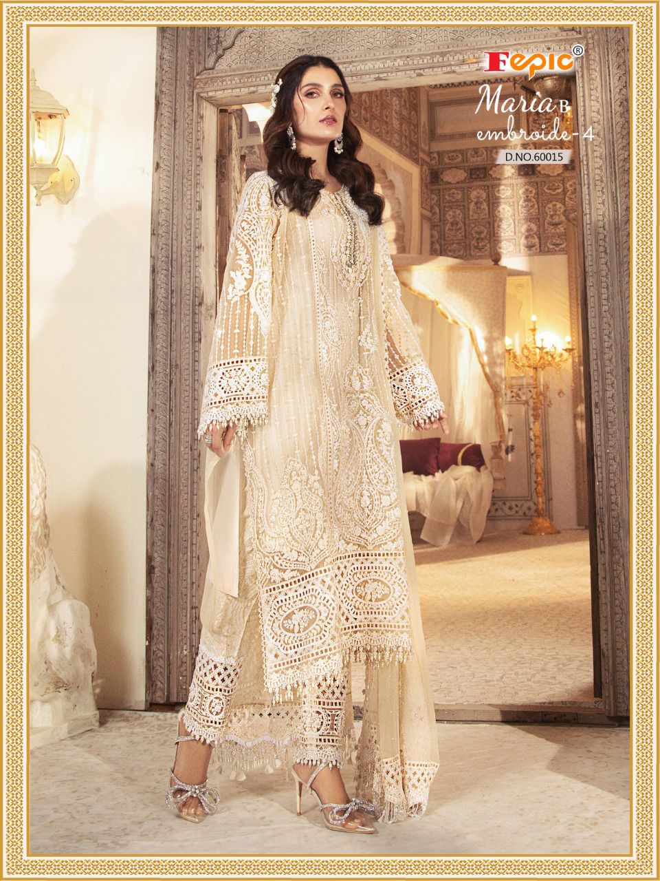 fepic rosemeen maria b embroide 4 georgette gorgeous look  salwar suit catalog