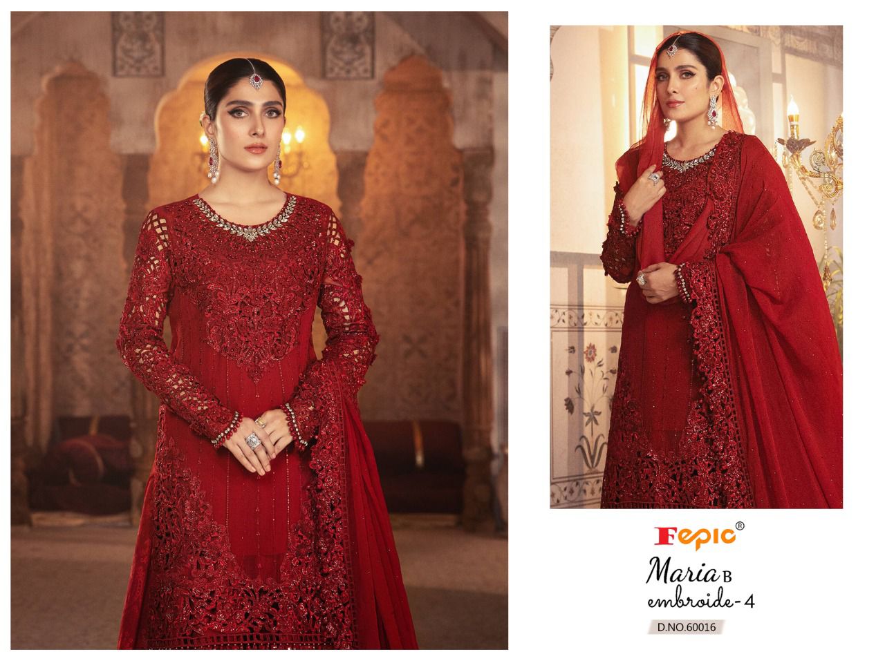 fepic rosemeen maria b embroide 4 georgette gorgeous look  salwar suit catalog