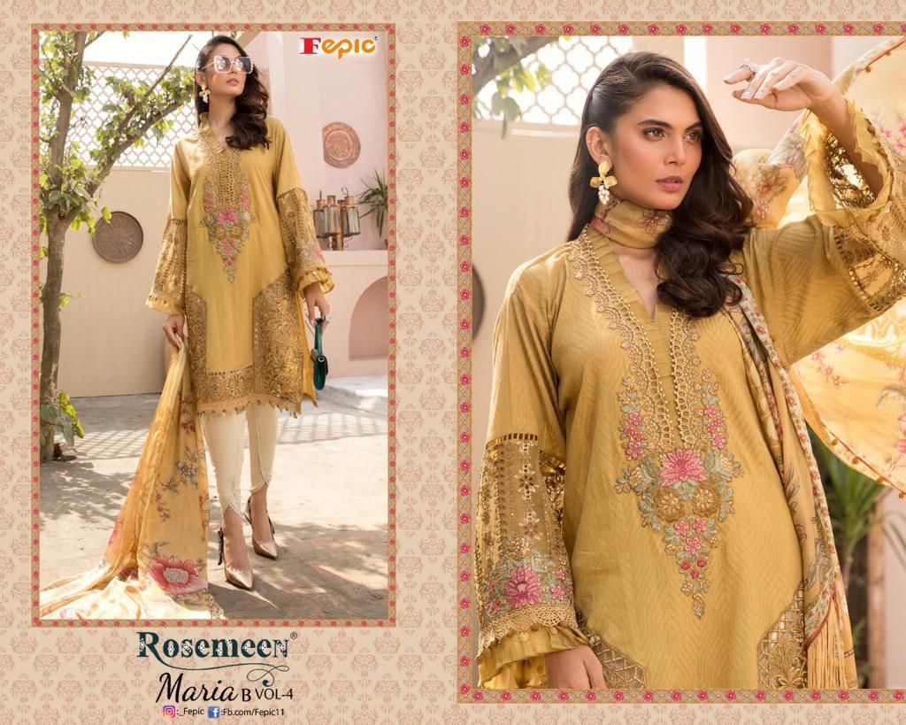 fepic rosemeen maria b vol 4 cotton innovative style salwar suit catalog