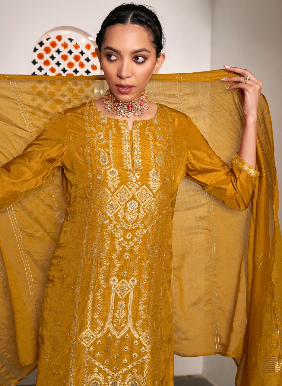 four buttons royalty 3 silk innovative style top bottom with dupatta catalog