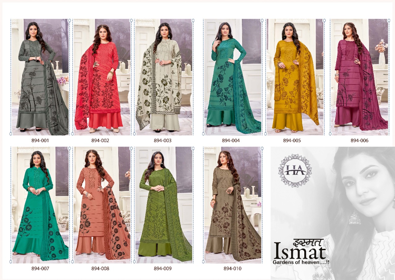 Harshit Fashion alok suit ismat zam innovative print salwar suit catalog