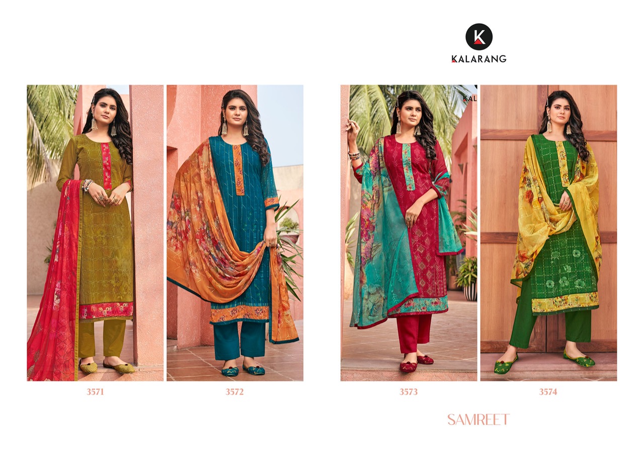 kalarang samreet georgette elegant look salwar suit catalog