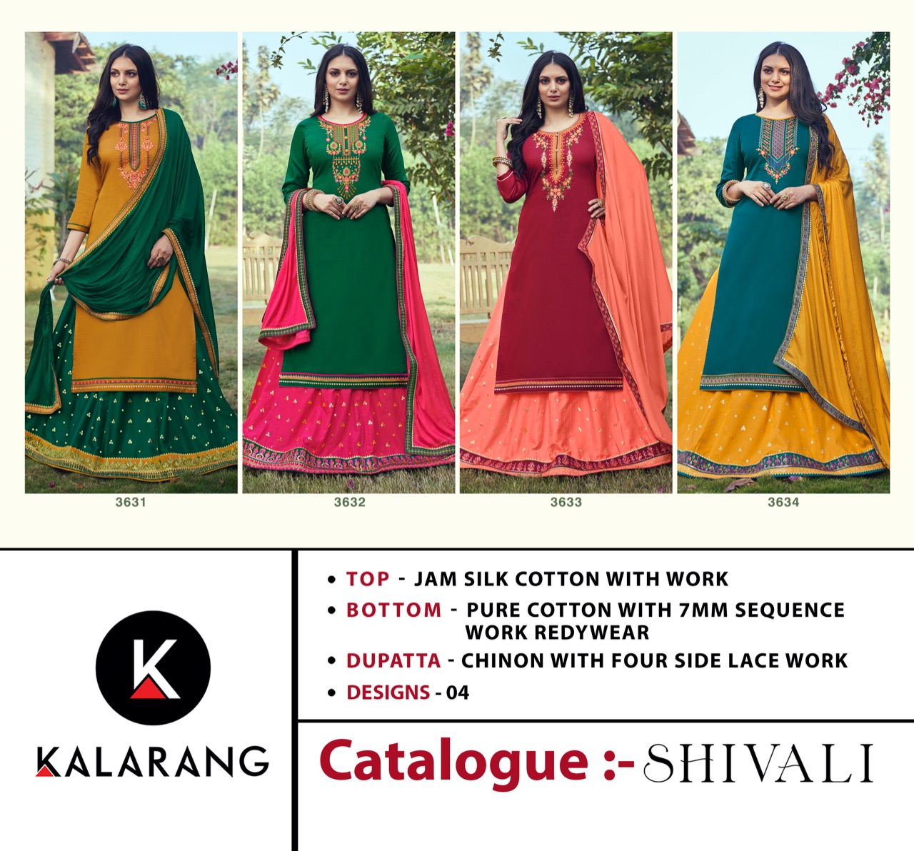 kalarang shivali silk elegant salwar suit catalog