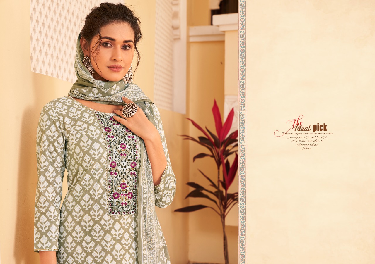 kalaroop by kajree chanel vol 2 cambric cotton innovative style top pent with dupatta catalog