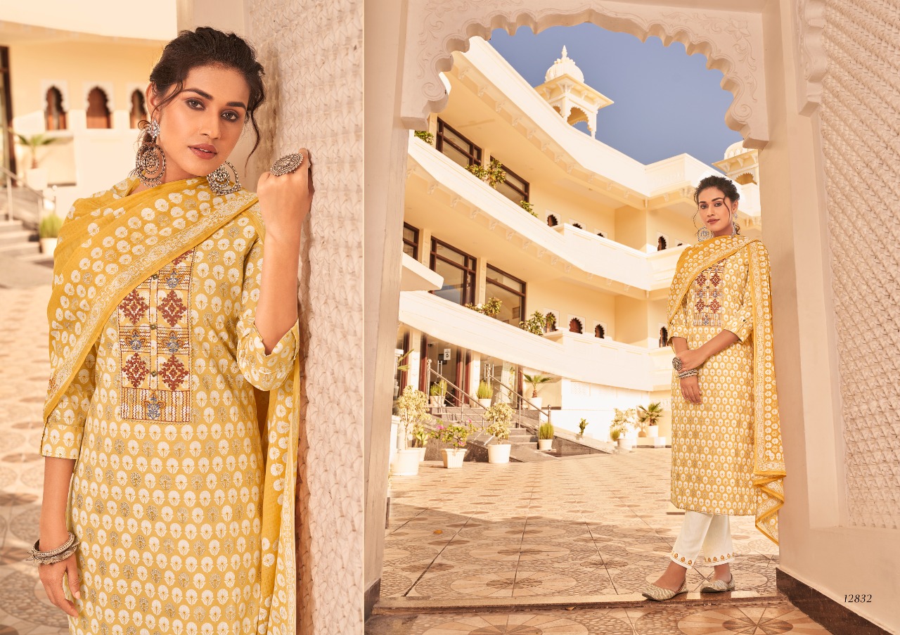 kalaroop by kajree chanel vol 2 cambric cotton innovative style top pent with dupatta catalog