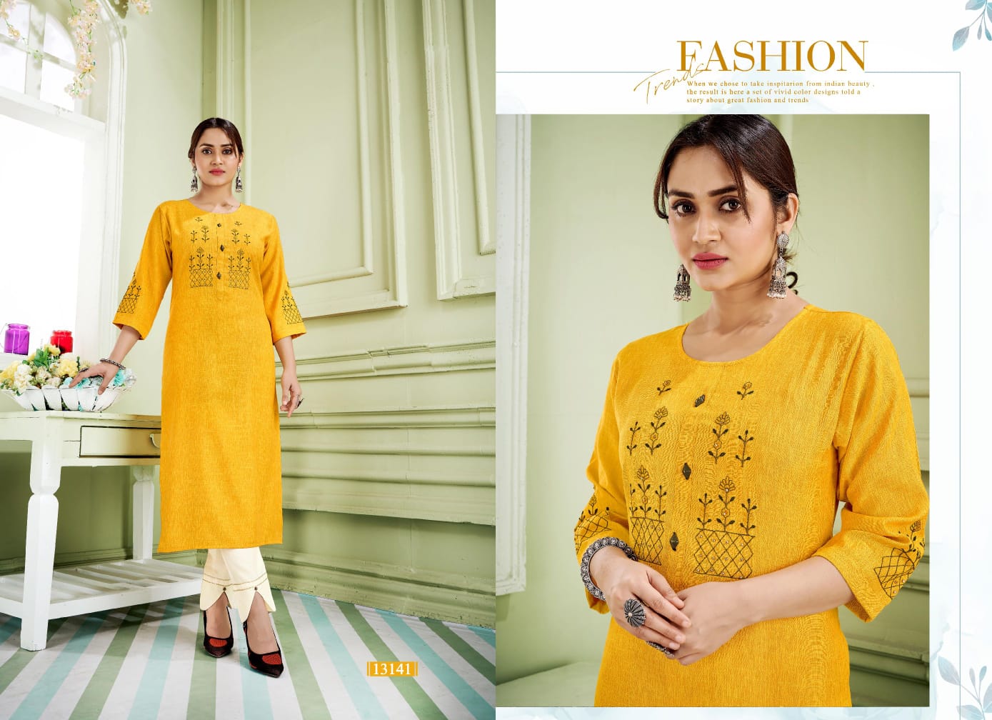 kalaroop by kajree janjar rayon attractive look kurti catalog