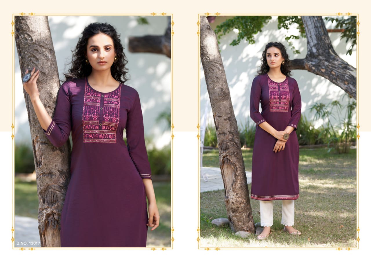 kalaroop by kajree kites vol 4 fancy silk attractive look kurti catalog