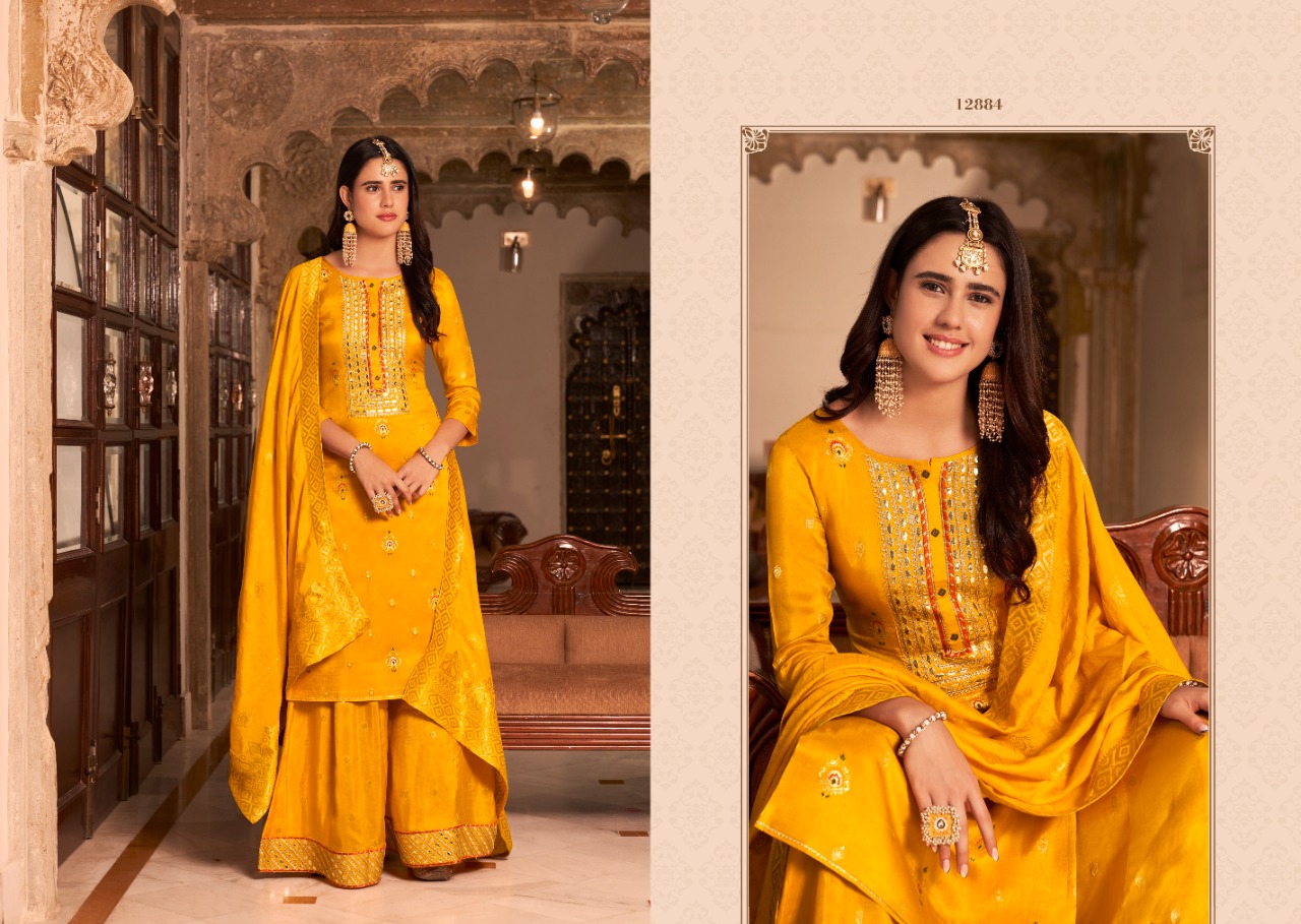 kalaroop by kajree mastani jacquard elegant top sarara with dupatta catalog