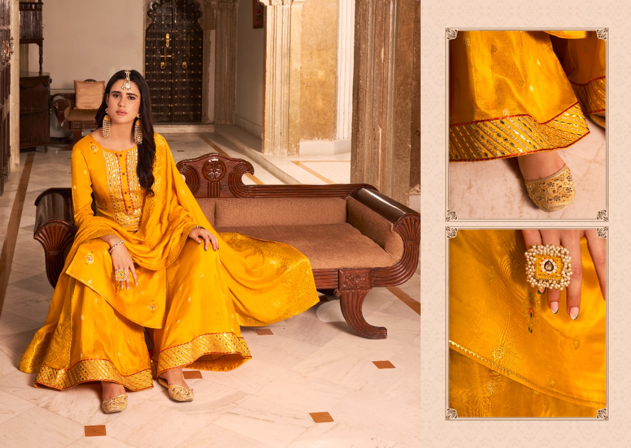 kalaroop by kajree mastani jacquard elegant top sarara with dupatta catalog