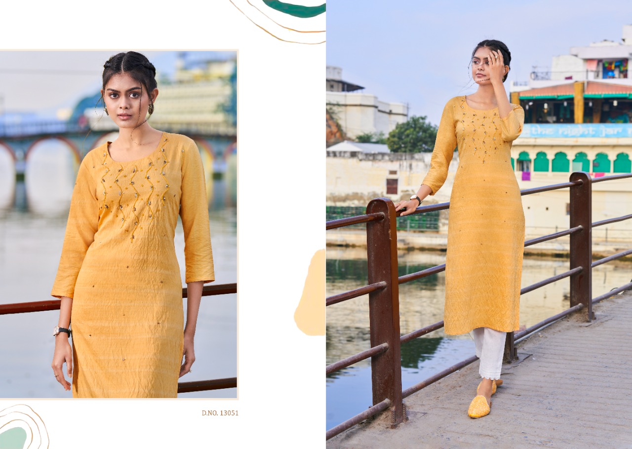 kalaroop by kajree Milano fancy silk attractive look kurti catalog