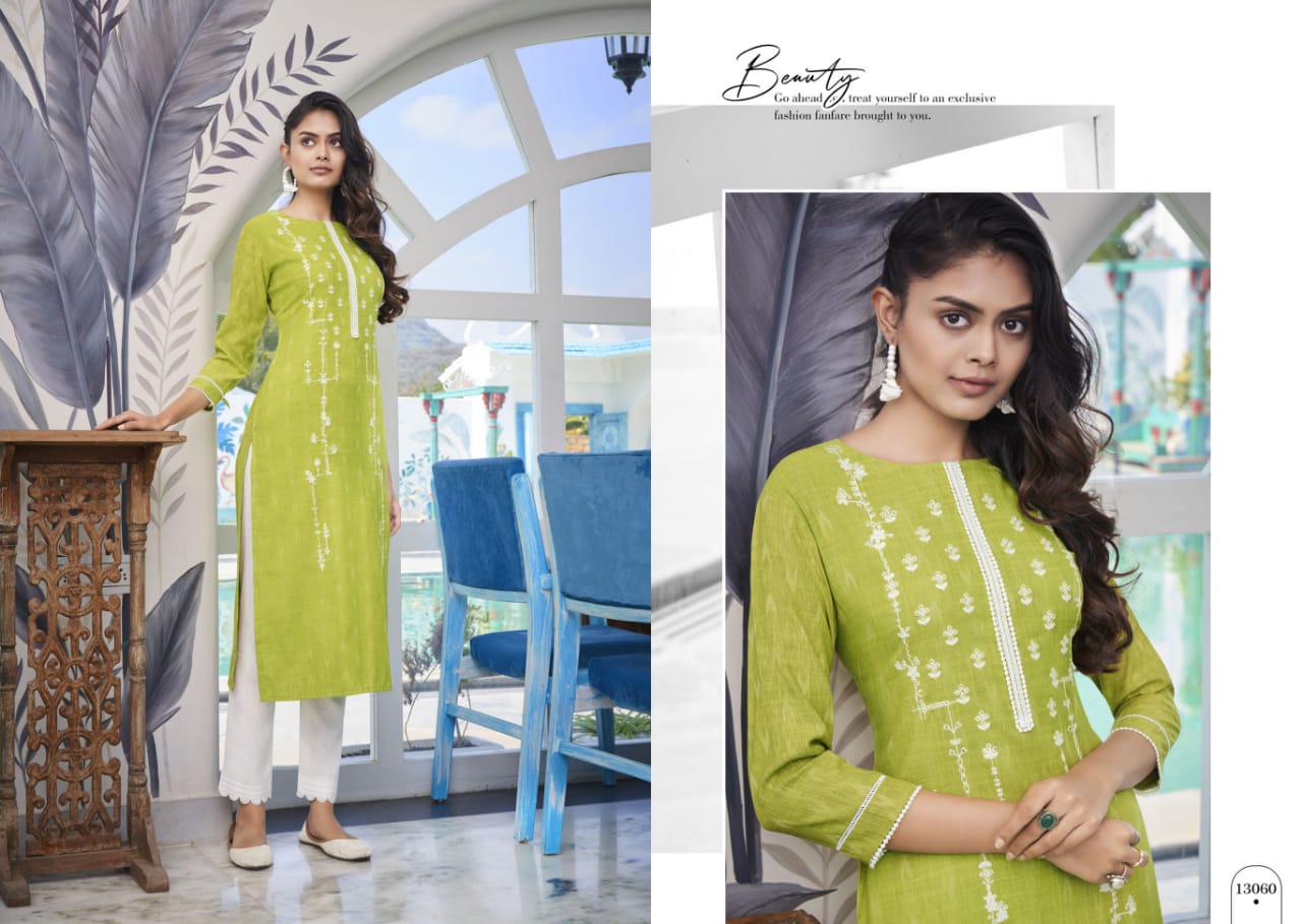 kalaroop by kajree oreo rayon attractive look kurti catalog