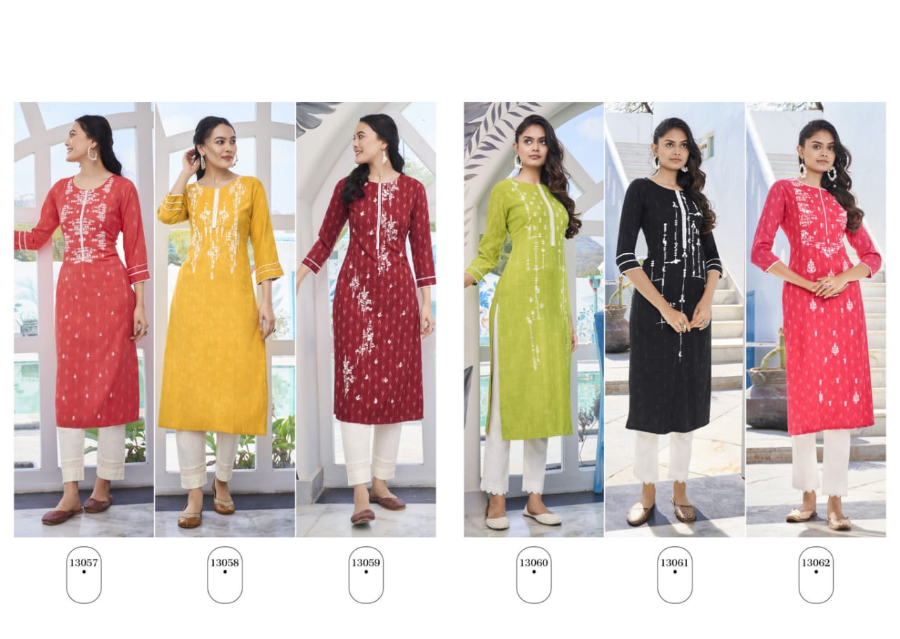 kalaroop by kajree oreo rayon attractive look kurti catalog