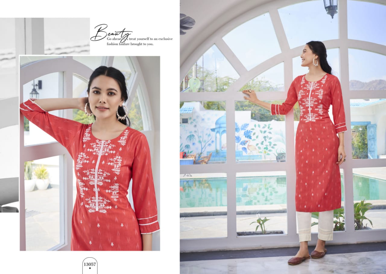 kalaroop by kajree oreo rayon attractive look kurti catalog