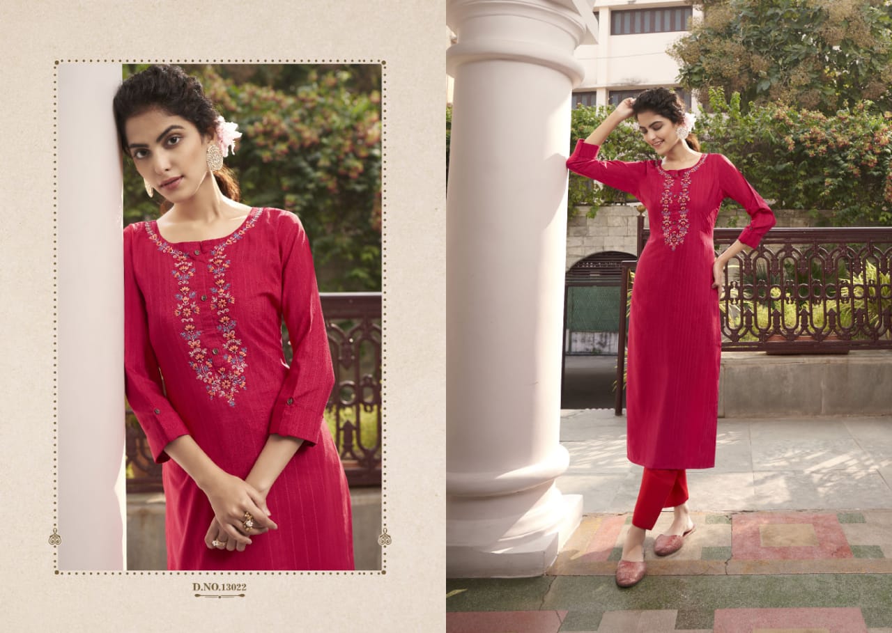 kalaroop by kajree pili vol 5 fancy lining attractive look kurti catalog