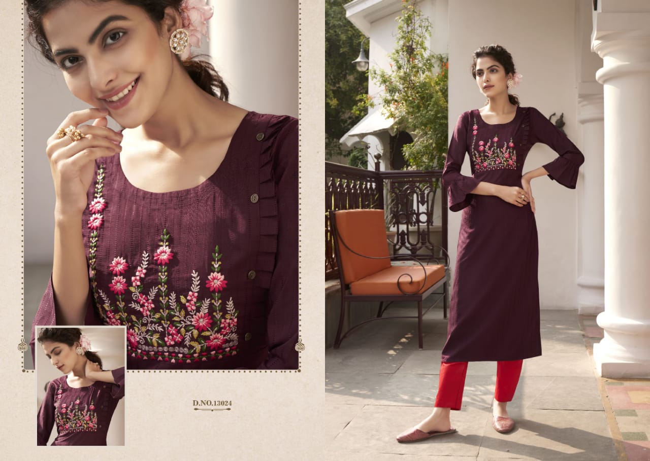 kalaroop by kajree pili vol 5 fancy lining attractive look kurti catalog