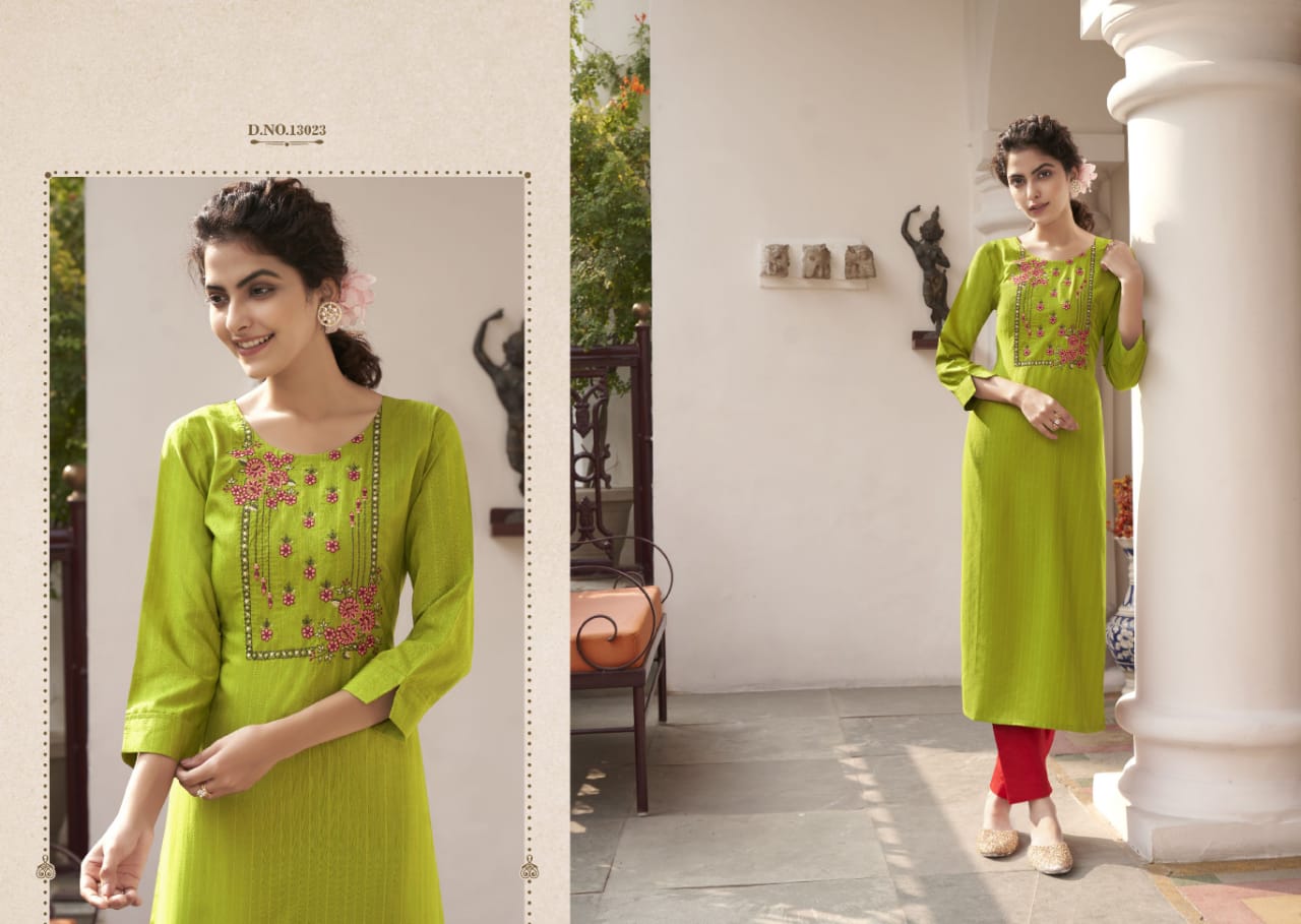 kalaroop by kajree pili vol 5 fancy lining attractive look kurti catalog