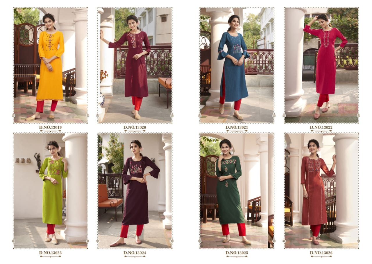 kalaroop by kajree pili vol 5 fancy lining attractive look kurti catalog