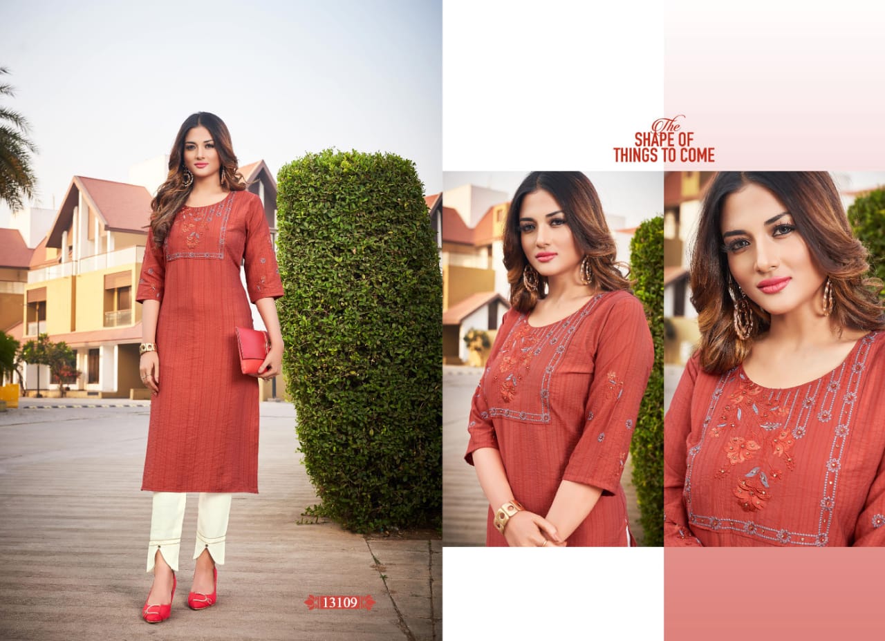 kalaroop by kajree score rayon attractive kurti catalog