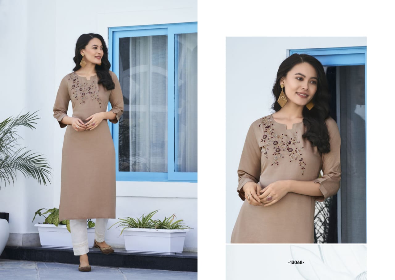 kalaroop by kajree vision 2 silk attractive look kurti catalog